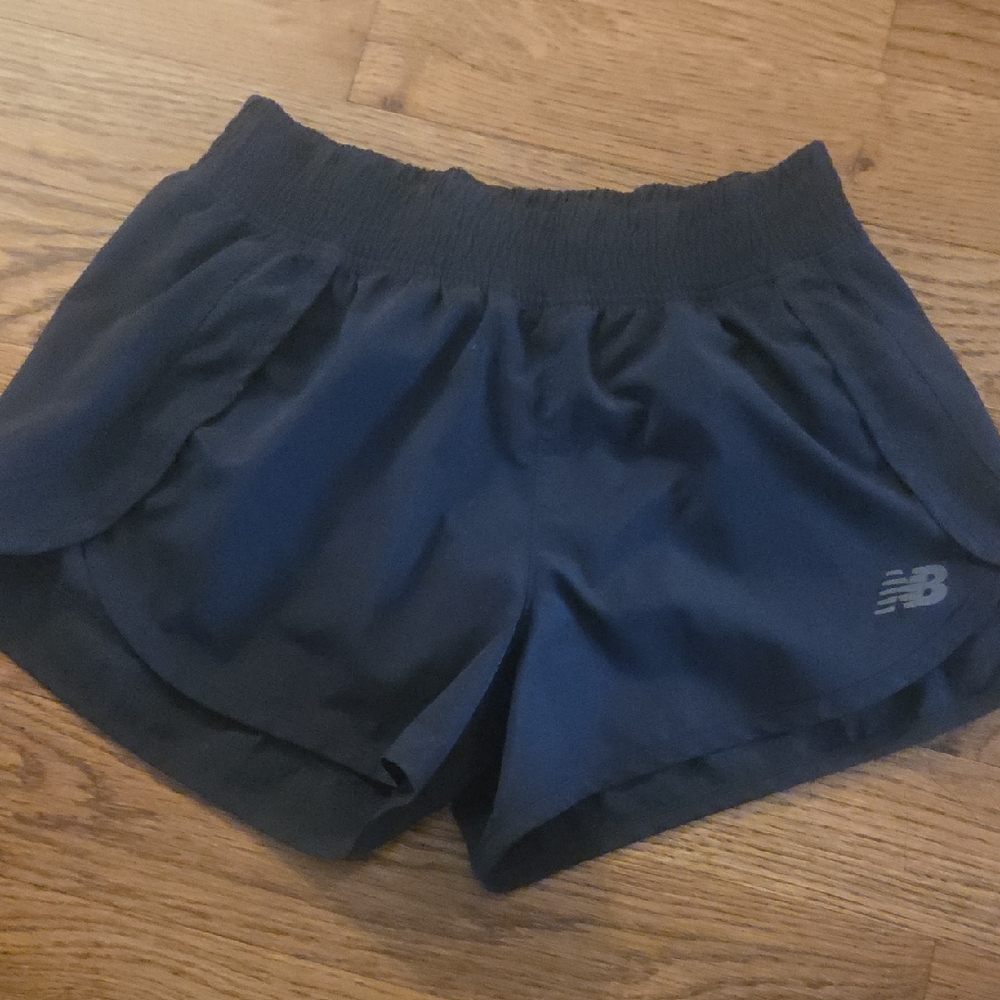 New Balance Women's Black Athletic Shorts with Elastic Waistband
